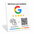 Soporte NFC y QR Google Reviews PVC - 12 x 14cm